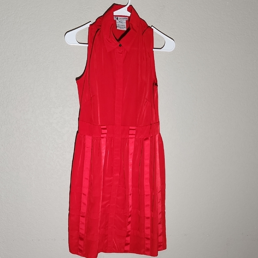 Leslie Fay Dress Size 6 Red